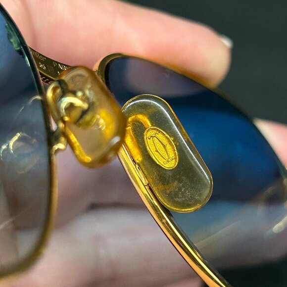 Custom Vintage Cartier Romance Louis Gold Rim Diamond Frames Glasses Sunglasses - Picture 8 of 16